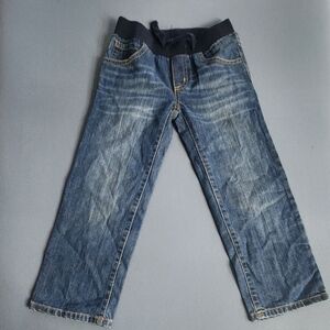 Gymboree Boys Pull-On Denim Jeans 5T Elastic Waist Drawstring
